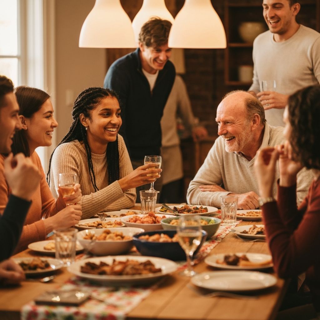 Social gatherings and eating